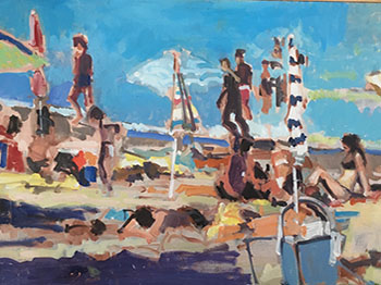 Scene of people at the beach