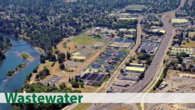 Regional Wastewater Treatment Plant; click to go the wastewater pollution prevention section