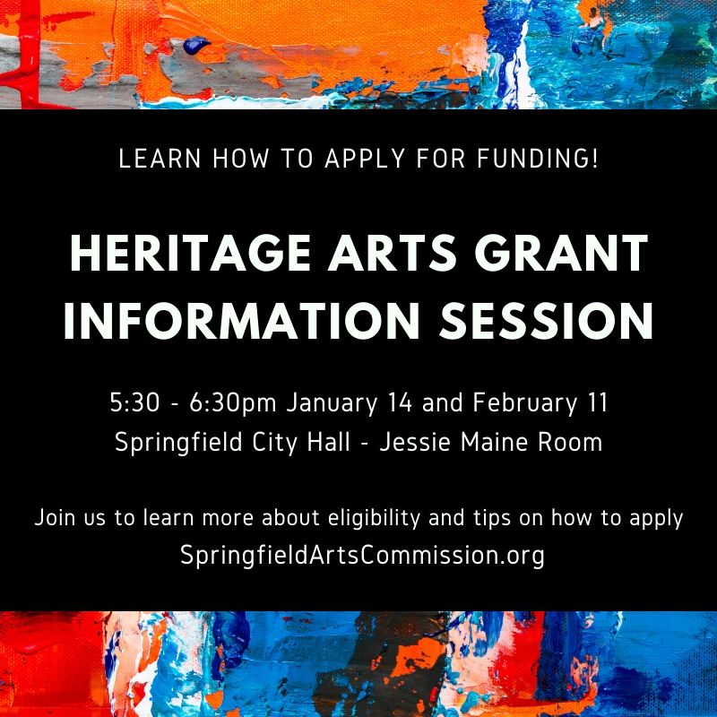 Heritage Art Grant Information Session dates