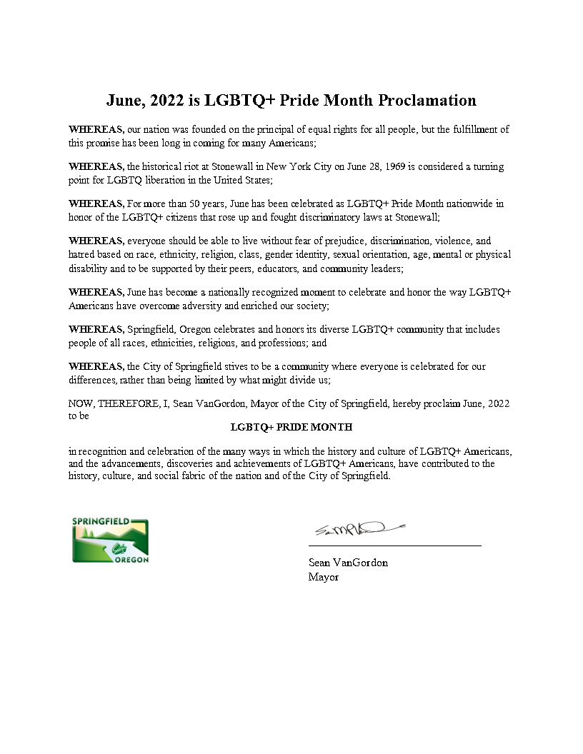 2022 Pride Month proclamation