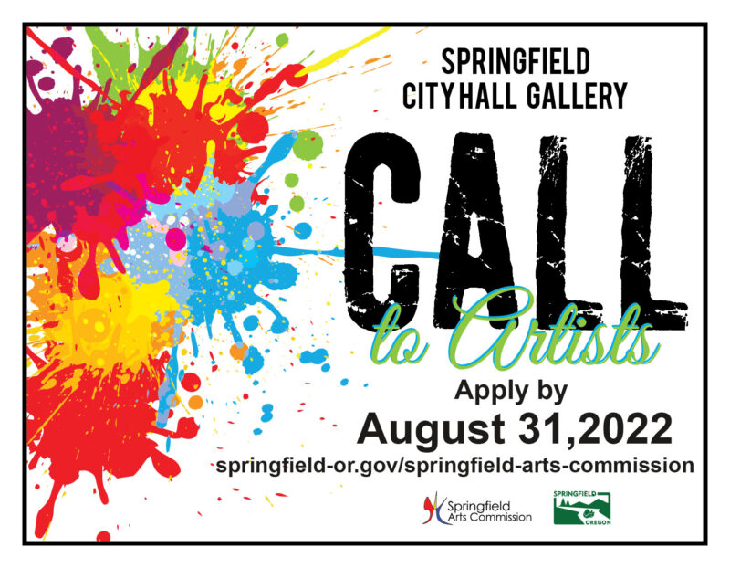 2023 Springfield CIty Hall Gallery Call for Artists. Deadline to apply is August 31, 2022.