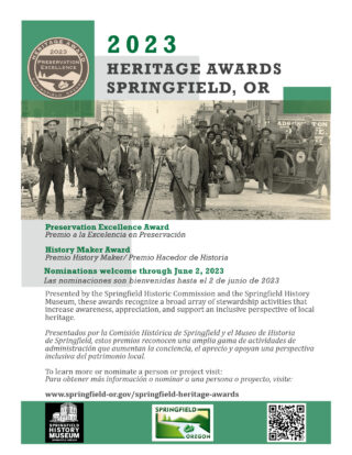2023 Springfield Heritage Awards Poster