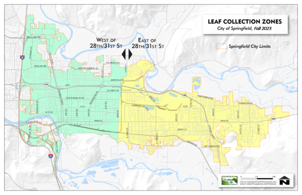 Leaf Collection Zones Map - Click to enlarge