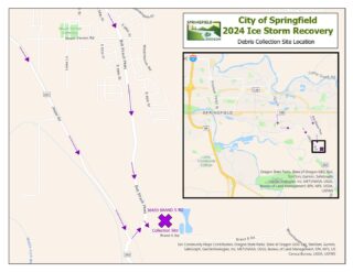 City of Springfield 2024 Ice Storm Recovery Debris Collection Site Map